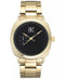 I.N.C. Men's Black & Gold Tone Clean Cushion Link Bracelet 44mm Wristwatch